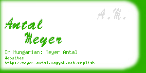 antal meyer business card